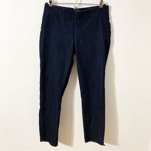 NYDJ Jeans Ankle Lift & Tuck Technology Dark Wash Denim Jean Legging Vent at Hem